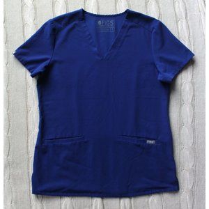 FIGS Casma Three Pocket Top Technical Collection Cobalt Blue Scrub, Size S Small